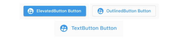 elevated button outlined button text button Flutter button widget