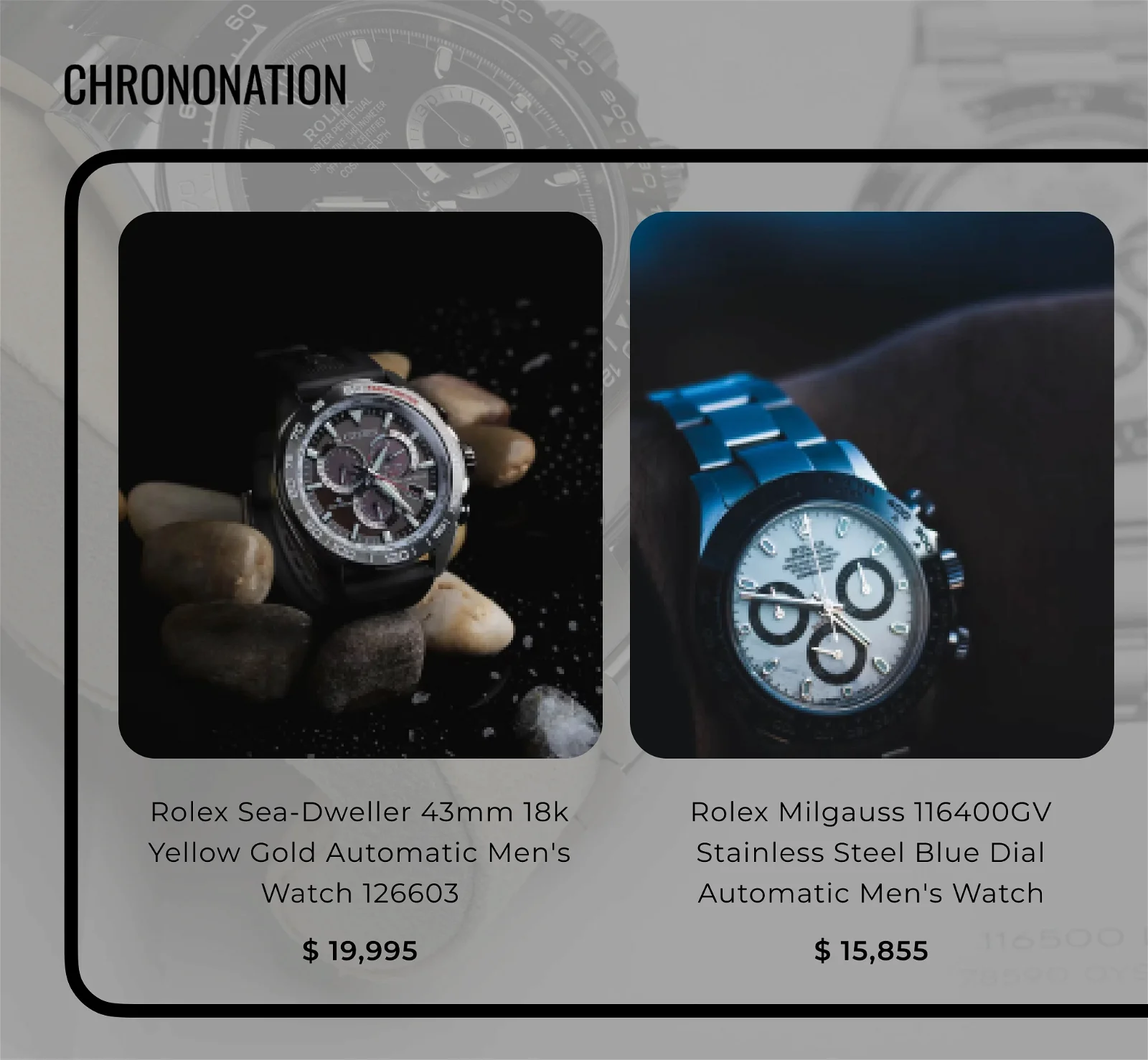 Choronation-Find the Right Watch in Time as it's Online now